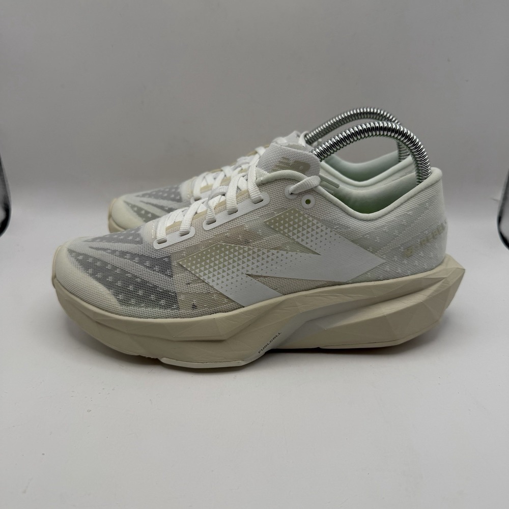 New Balance Women's White Cream Athletic Shoes